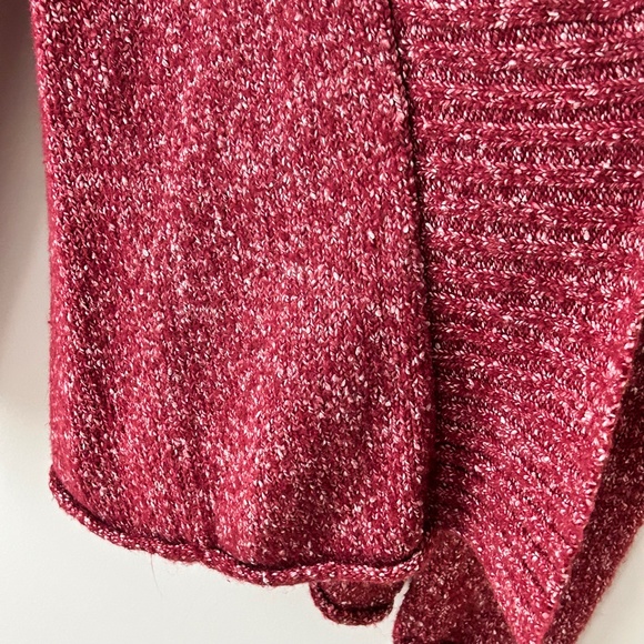 St John's Bay Red White Marled Open Shawl Cardigan - Picture 10 of 16